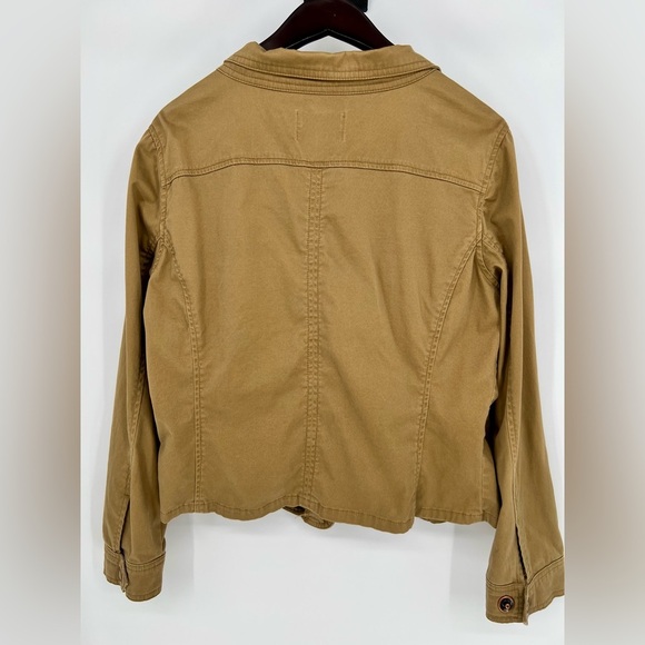 Vintage AMX Tan Zip Up Utility Jacket Large Y2K 90’s Womens - Picture 8 of 10